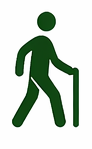 Elderly Walking with Cane