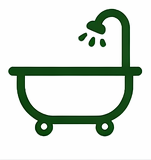 Bathtub with Shower Icon